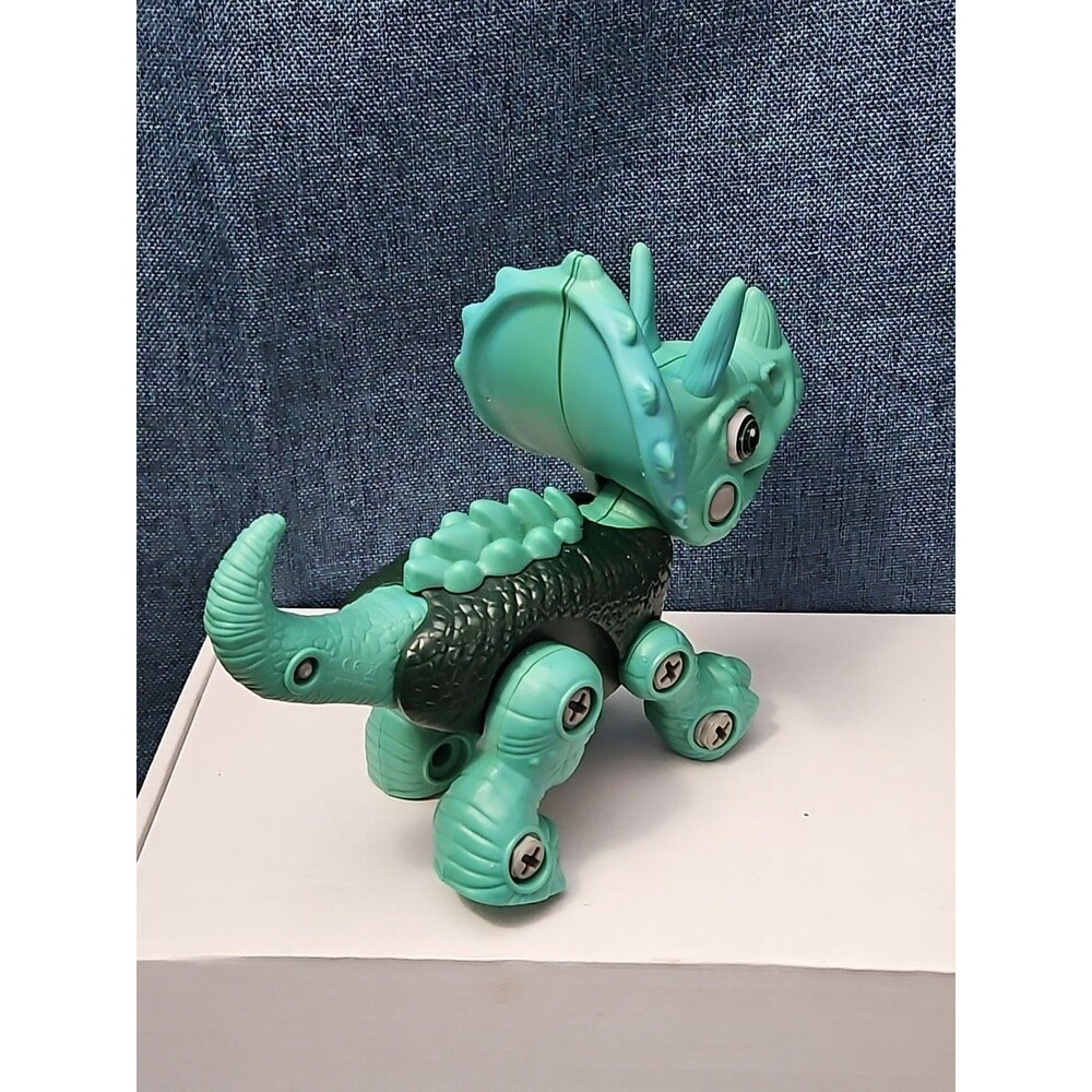 Take Apart Dinosaur Triceratops Figure Only | Green DIY Building Toy - Picture 14 of 16